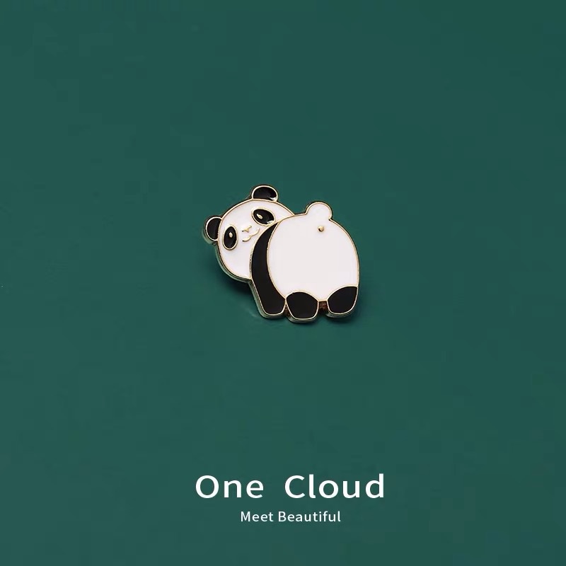 Corgi panda bros Jepang kecil yang lucu Mohon lencana baru pakaian dan tas pin gesper ornamen In