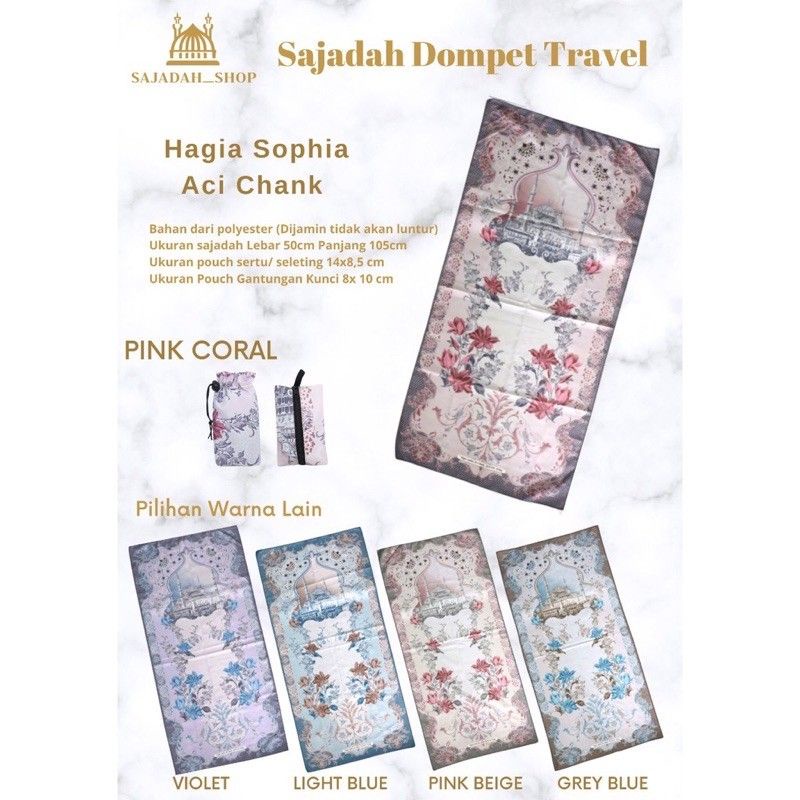 SAJADAH TRAVELING MOFIF HAGIA SOPHIA