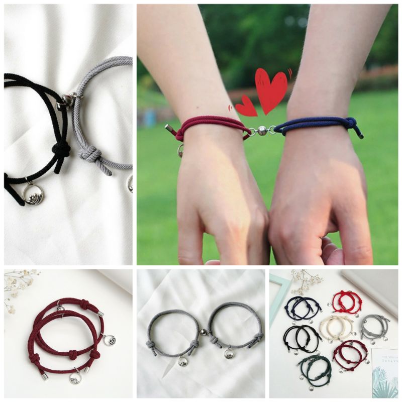 [COD] 2 pcs Gelang Couple Magnet Gelang Pasangan Gelang Persahabatan Best Friends Gelang Thalita Pria Wanita Gelang Couple Dengan Magnet Bracelet Anniversary Gift Kado Pasangan