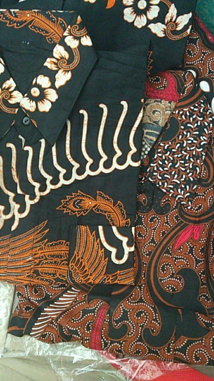 Size M L Xl Xxl Bswart Batik Hrb026 Kenongo Hem Batik Monochrome Akar Coklat Kemeja Batik Pria