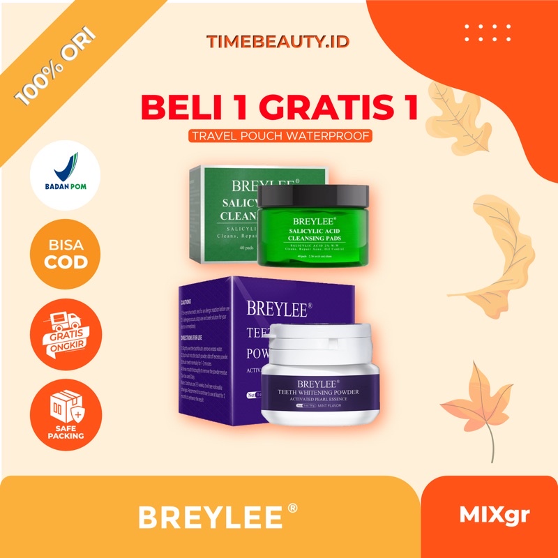 [BPOM] BREYLEE TEETH WHITENING POWDER EXFOLIATING CLEANING PAD CLEANSING PADS BREEYLEE Powder odol P