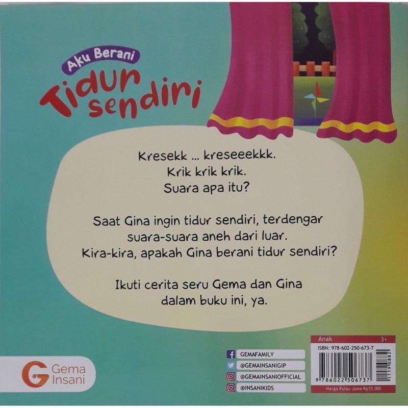 Buku Anak Seri Kemandirian Aku Berani Tidur Sendiri Shopee Indonesia