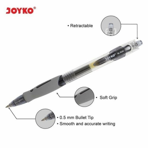 Gel Pen Joyko JK-100NT/Pulpen Gel Tinta Hitam/Joyko JK-100NT/JK-265