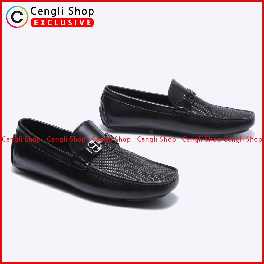 SEPATU LOAFER EVERBEST PRIA ORIGINAL PANSUS KULIT BRANDED HITAM EM41