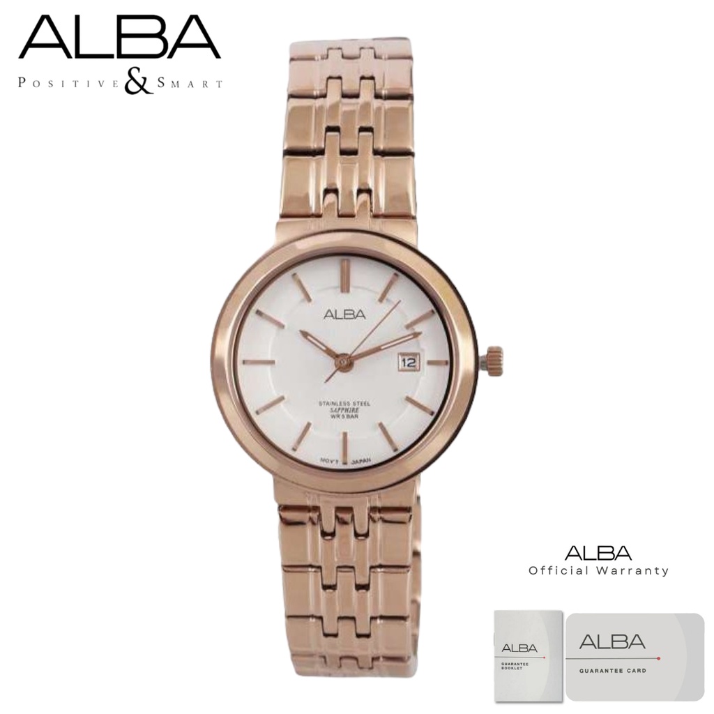 Alba Wanita AH7N40 Jam Tangan Wanita Alba PRESTIGE AH7N40X1 Quartz Stainless Steel Strap