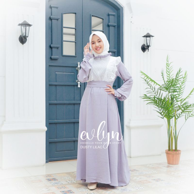 DRESS KIDS MIX TILEDOT TERBARU/EVLYN KIDS ORIBELLE/GAMIS MUSLIM ANAK TERBARU/DRESS TILEDOT KIDS/FAR MOSLEMSTORE