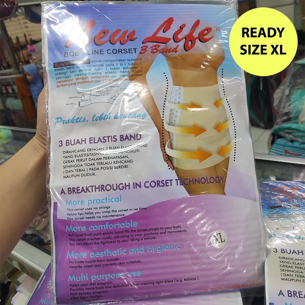 Korset Perut New Life Body Line Corset 3 Band Korset Pelangsing