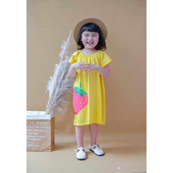 Dress Fruit Dress Anak Smilee Daster Anak Bahan Kaos Size 12345 T