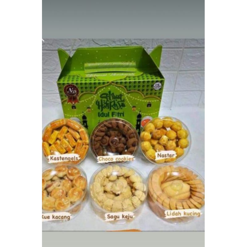 

PAKET kue kering isi 6 toples,,MURNER,YUMMY,,