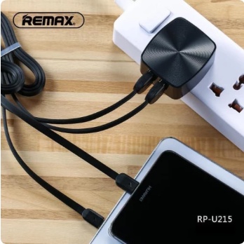 REMAX 2.4 A Dual USB Charger &amp; Data Cable for Type-C RP-U215