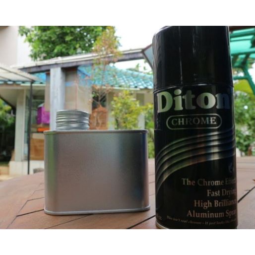 Cat Pilox Diton CHROME Chrom Crom Krom Krum Stenlis atau Efek Kaca Mengkilap 150ml