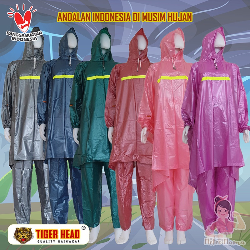 Jas Hujan Ponco Lengan Poncho Celana Eksklusif EXCLUSIVE TIGER HEAD 68214