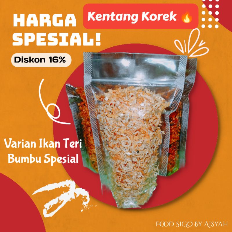 

PROMO!!! KENTANG MUSTOFA / BUMBU SPESIAL / KENTANG KOREK API 100gr / KENTANG IKAN TERI