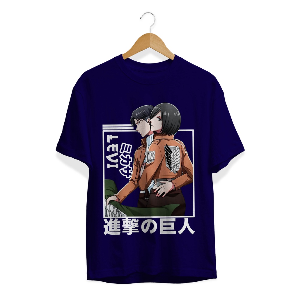 KAOS DISTRO LEVI MIKASA RELASIONSHIP ATTACK ON TITAN STYLE ANIME