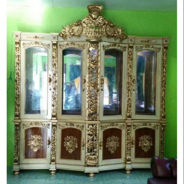 Lemari hias shima, lemari pajangan jati