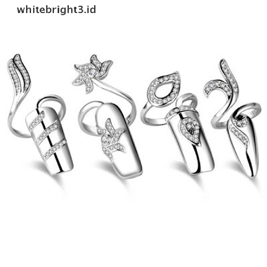 (whitebright3.id) Cincin Kuku Lapis Silver Untuk Wanita