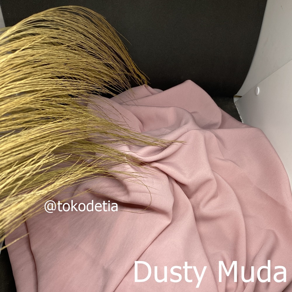 TERMURAH Kain Wolfis Grade A /  Wolpeach Premium /Wolvis Premium gamis tunik fashion-Dusty muda