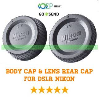 Body cap & Lens Rear Cap Cover Nikon tutup body lensa