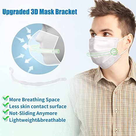 Braket Buckle Masker Mulut Hidung Bentuk U 3D Breathable Tahan Debu