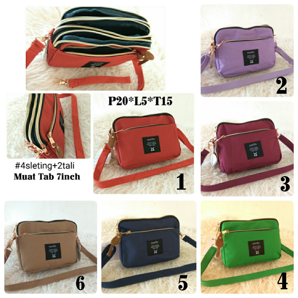 TAS ANELLO SELEMPANG 4SLET/POUCH ANELLO 2TALI