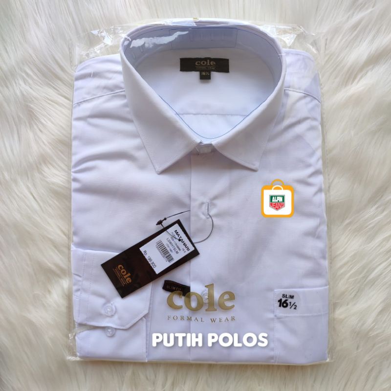 Kemeja Putih Lengan Panjang Cole Original Slim Fit