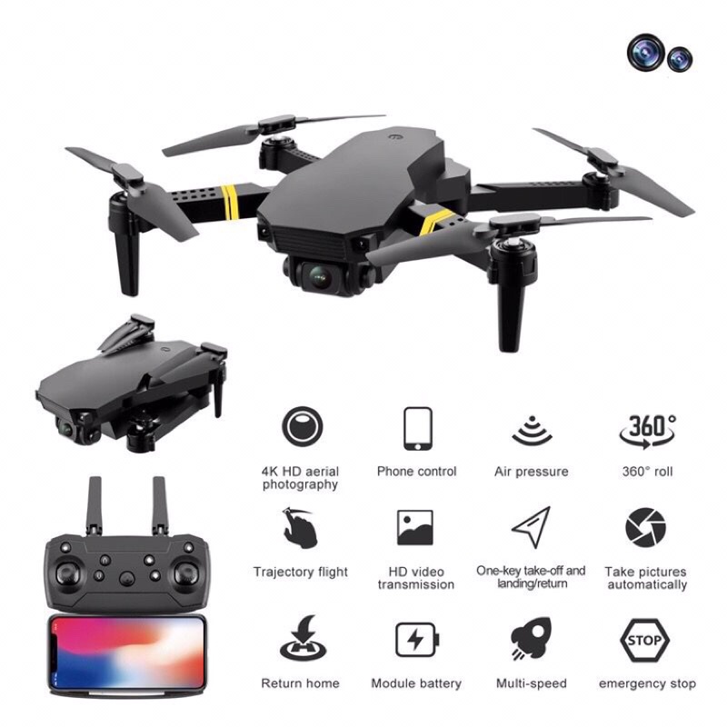 Drone Murah Dennos E58 Drone Camera Drone Quadcopter Auto Pokus Camera Include