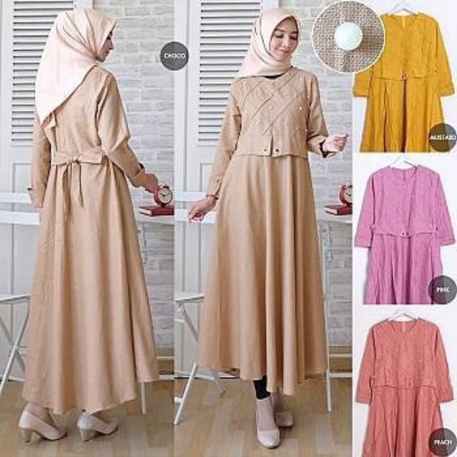 Tunik tunic mutiara linen premium import