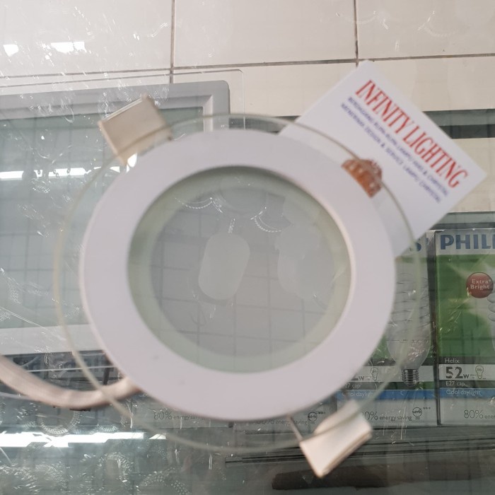 LAMPU PLAFON TANAM/IN BOW LED 3 WARNA 6W