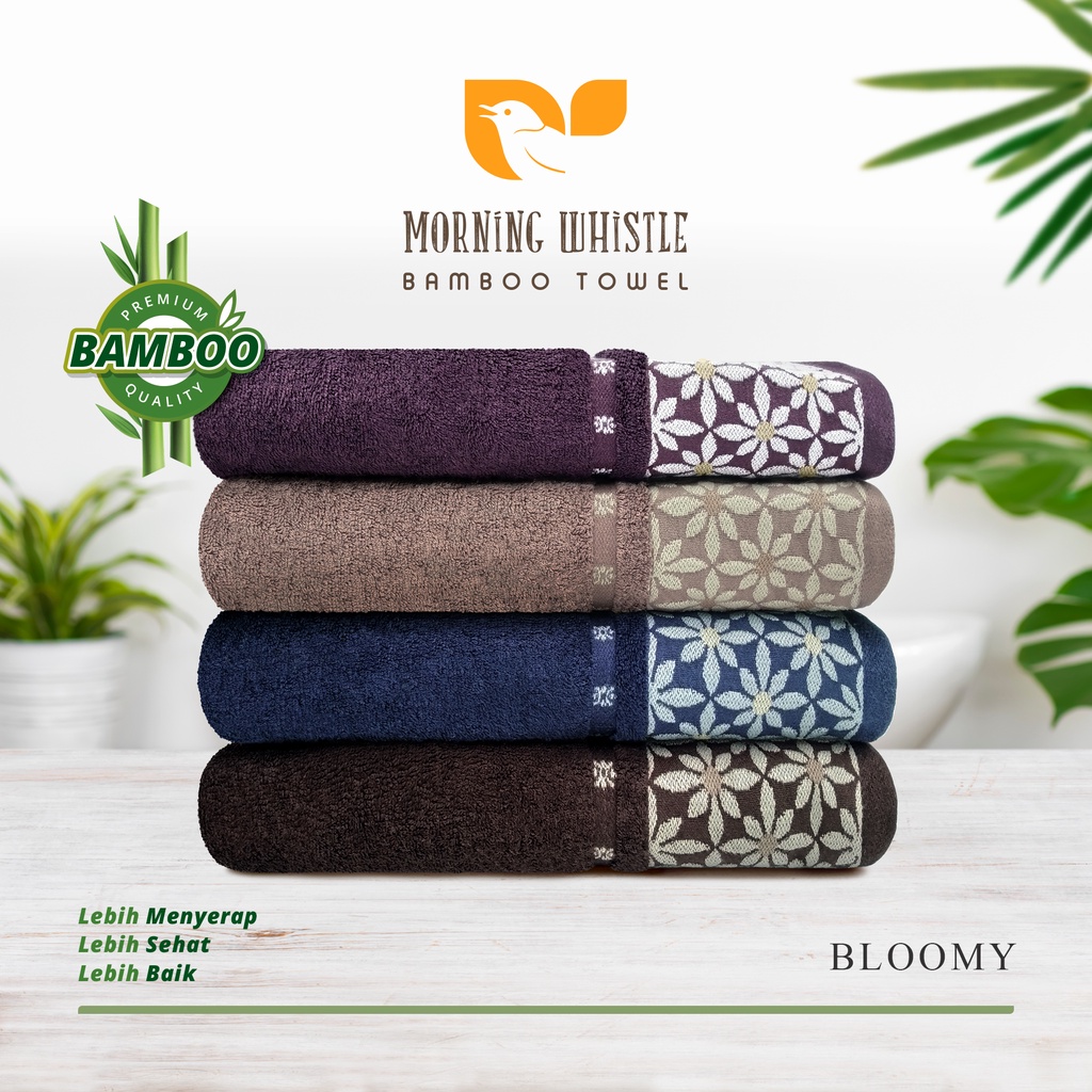 MWB Handuk Mandi Dewasa Morning Whistle Bamboo BLOOMY Handuk / Handuk Mandi 70 x 135 cm