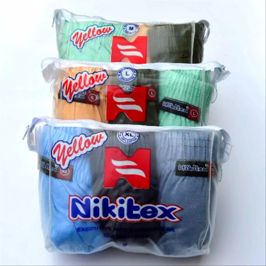 ✅Celana dalam pria nikitex / Celana Dalam Pria Nikitex Ori 1 Box Isi 3 Pcs. Tebal dan Nyaman / CELAN