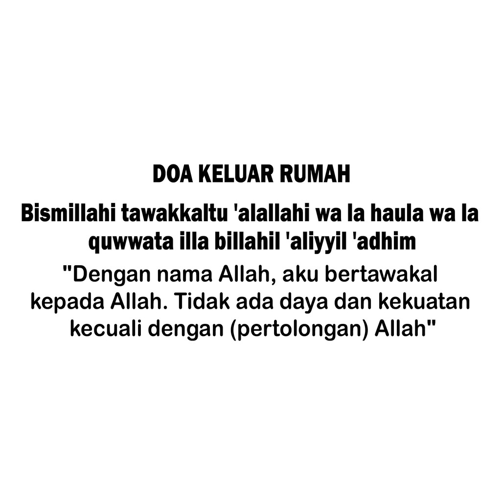 STIKER DOA KELUAR RUMAH CUSTOM