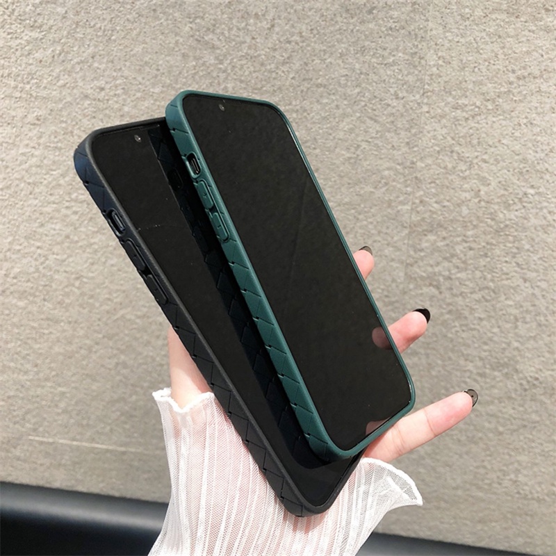 Cocok Untuk IPhone 14,13,12,11 Pro X XS MAX XR Ultrathin Canggih Thermal Dissipation Casing Woven Leather Case