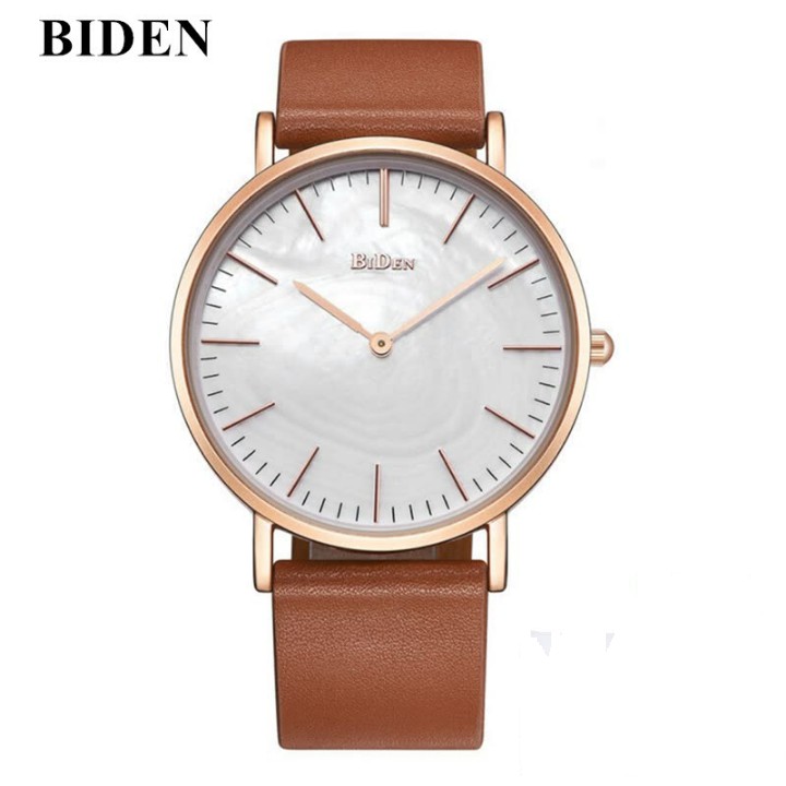 Jam Tangan BIDEN ORIGINAL pria wanita strap kulit keren Fashion Formal Casual Leather Band Watch