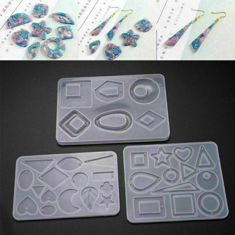 Cetakan Resin Epoxy Bahan Silikon Untuk Membuat Perhiasan Kalung / Anting / Liontin DIY