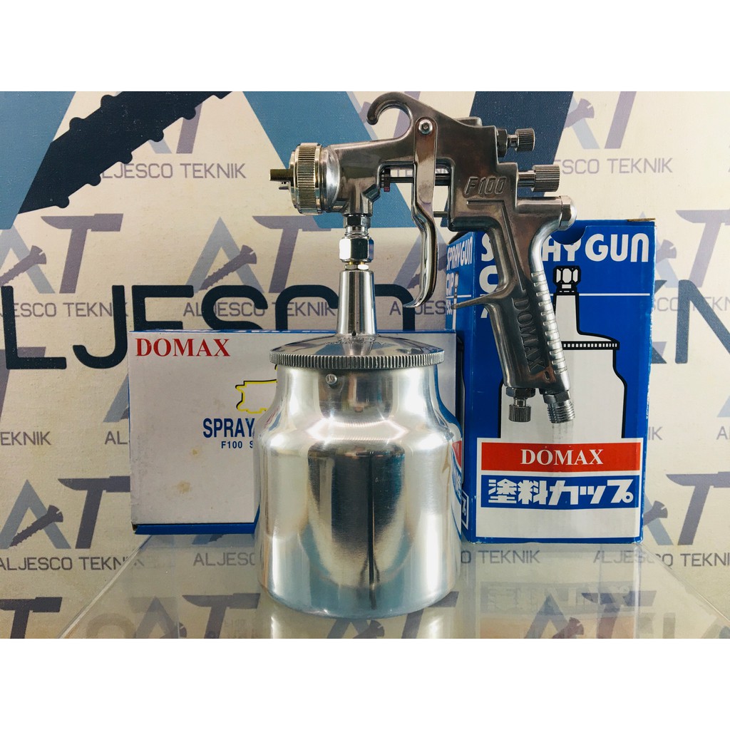 DOMAX F100S SPRAY GUN SPRAYGUN SEMPROTAN CAT TABUNG BAWAH