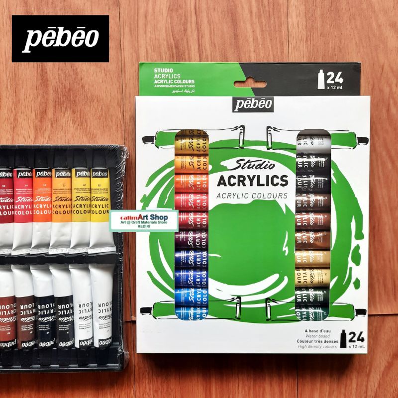 Cat Acrylic Pebeo Studio 24x12ml Tube Set