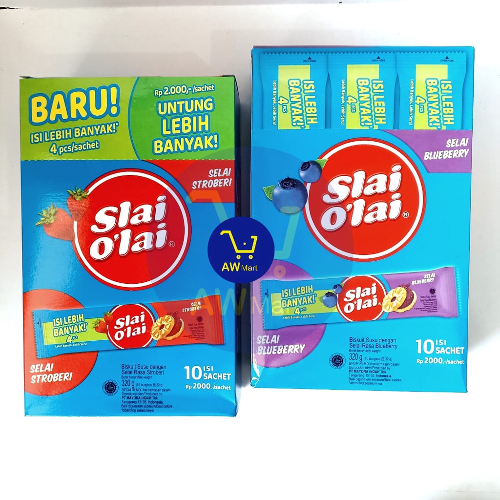 SLAI OLAI BOX - ISI 10 PCS ECER RP. 2000 - VARIAN BLUEBERRY &amp; STRAWBERRY