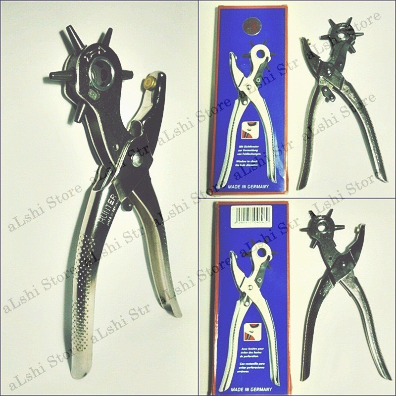 Tang Plong Pelubang Kulit Hunter Germany Revolving Punch Pliers