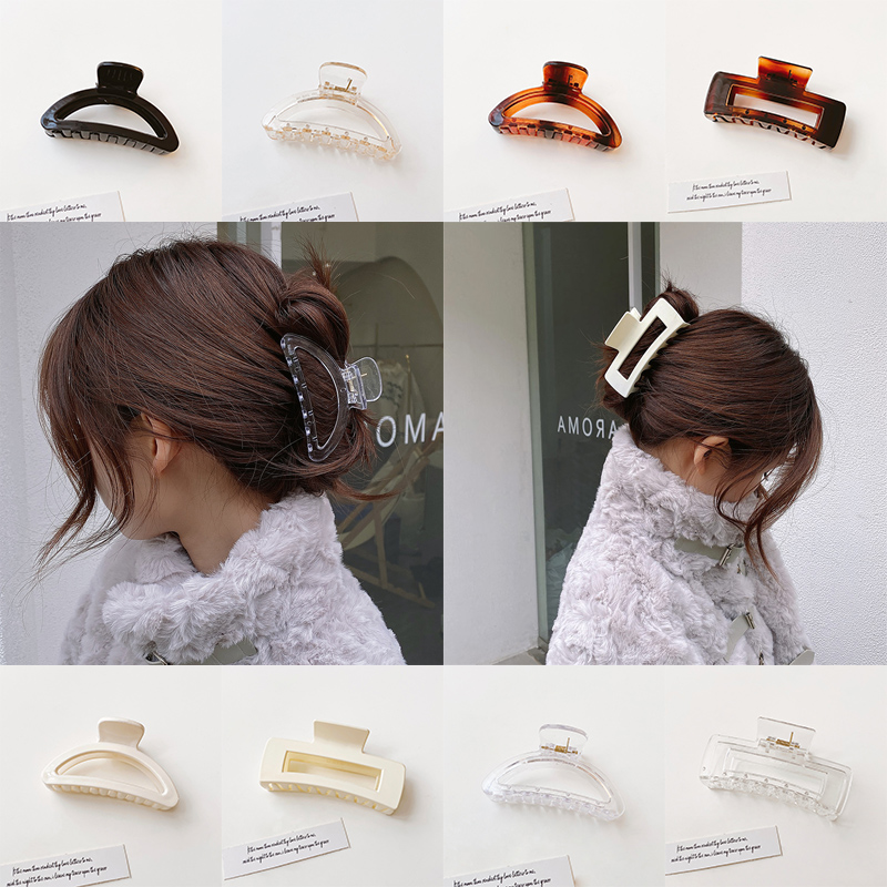 Korean Retro Hair Claw Back Head Large Hairpin Temperament Hair Clip