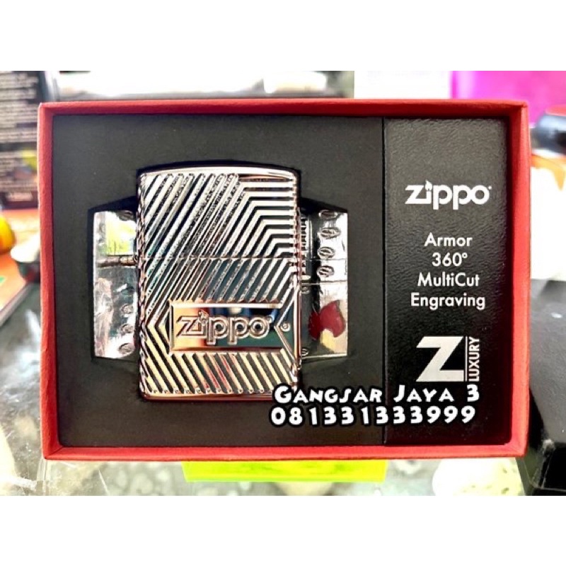 korek Zippo armor Bolts Design original USA