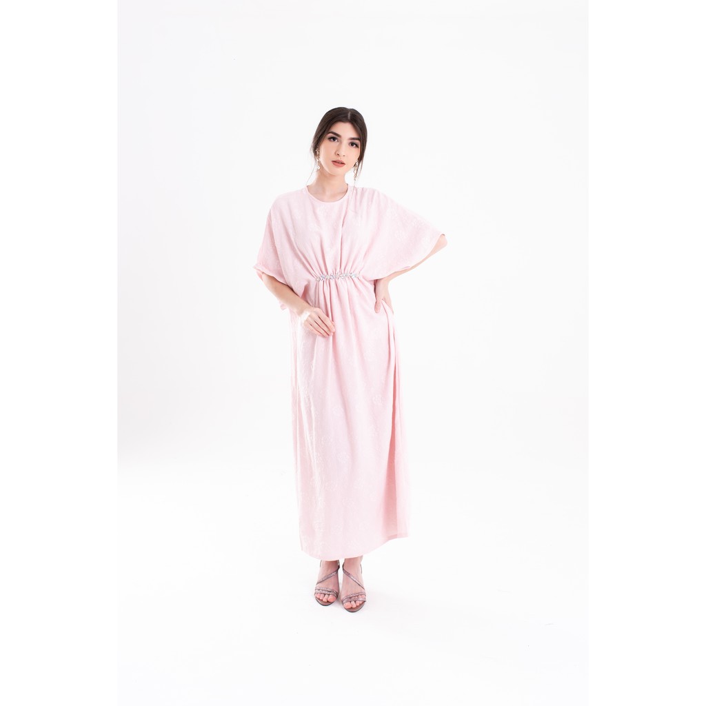 ICONS JACQUARD KAFTAN W/ XTAL CHAIN LEBARAN MODERN MEWAH FASHION WANITA MUSLIM TNIC0479BB