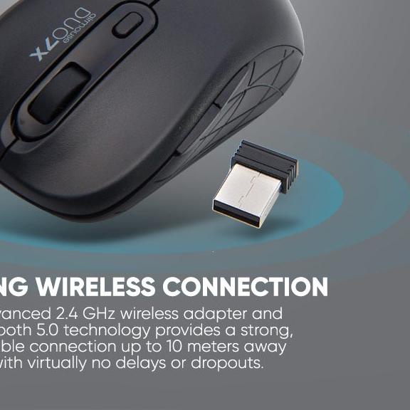 ☪ Mouse Wireless & Blueooth 5.0 Alcatroz AirMouse Duo 7X Silent Click 2.4G Wireless [Garansi Resmi 2