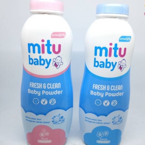 MITU BABY POWDER  FRESH&amp;CLEAN 100GR+50GR