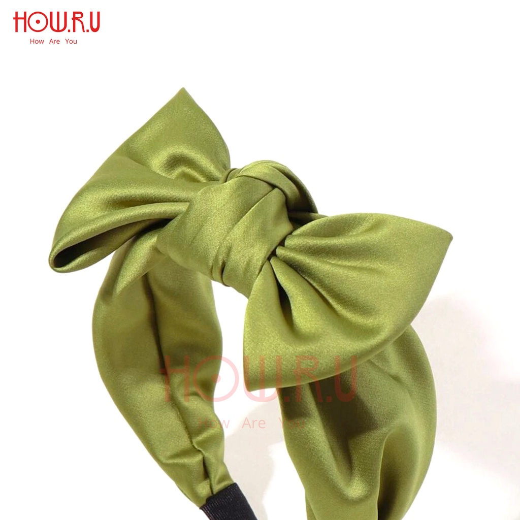 HOW.R.U | Bando Pita Korea Satin Seri Warna Polos