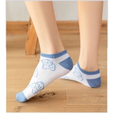 DF KK225 Kaos Kaki Wanita Pria Pendek Kaos Kaki Motif Beruang Bear Short Ankle Cute Socks Korean