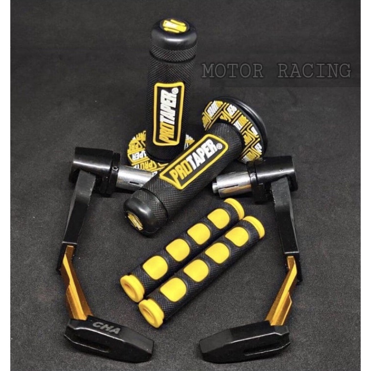 PAKET ACC STANG PROGUARD ROBOT + HANDGRIP PROTAPER + KARET HANDLE PAKET 3IN1 UNIVERSAL SEMUA MOTOR