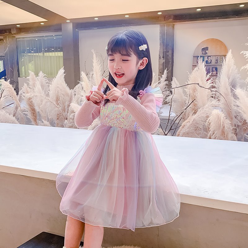 CHUBBI 82 Dress Gaun Baju Anak Perempuan Unicorn Sequin