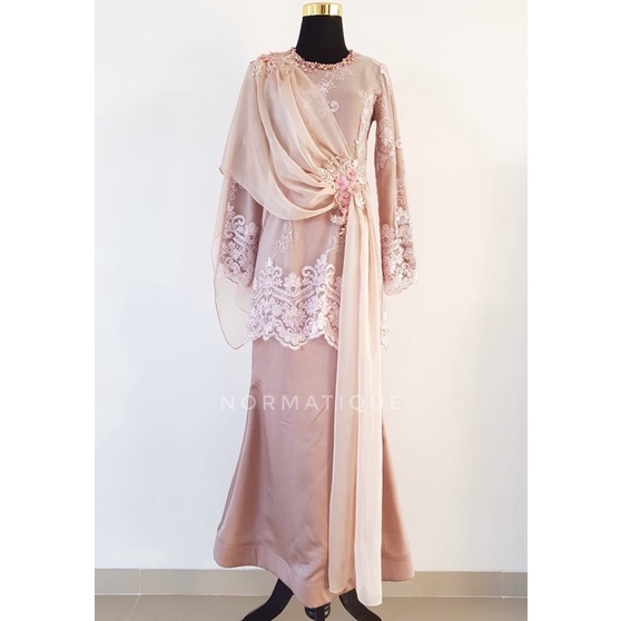 Preloved  Dress Muslim Nude Mermaid