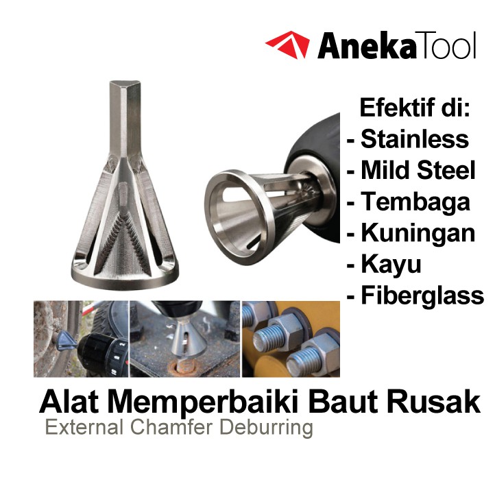 AnekaTool Alat Deburring Eksternal Chamfer