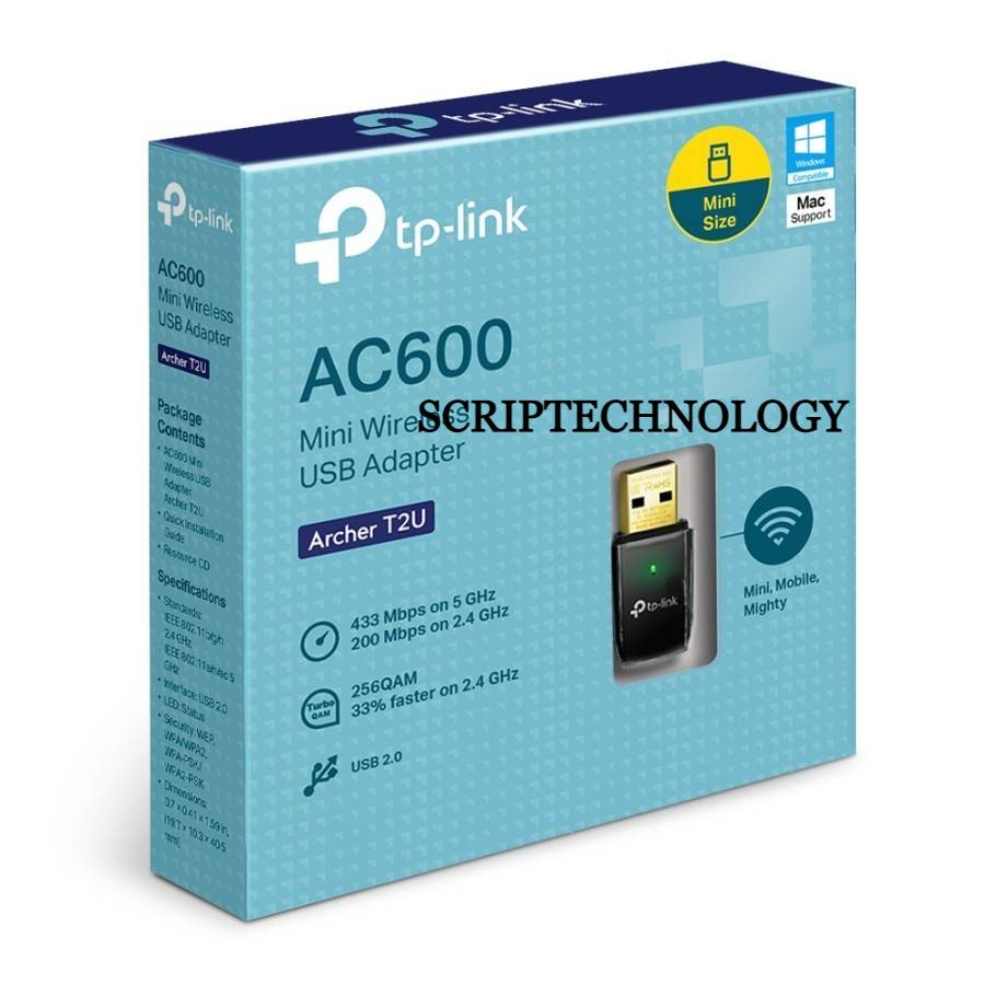 Tp-link Archer SC T2U Plus AC600 High Gain Wireless Dual Band USB Adapter